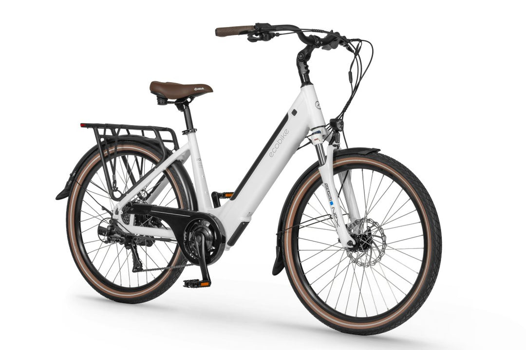 Ecobike X-City Flat White 2026 – City E-Bike, Perspektive