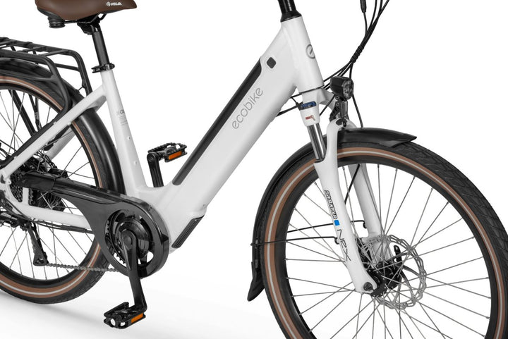 Ecobike X-City Flat White – Gepäckträger mit MIK System