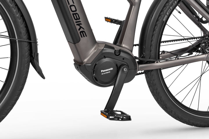Ecobike Dare Grey - SUV E-Bike Pedelec, Panasonic GX hub gear belt drive GPS navigation
