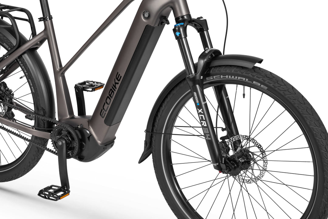 Ecobike Dare Grey - SUV E-Bike Pedelec, Panasonic GX hub gear belt drive GPS navigation