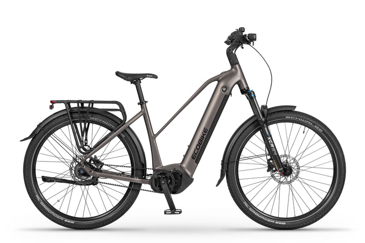 Ecobike Dare Grey - SUV E-Bike Pedelec, Panasonic GX hub gear belt drive GPS navigation
