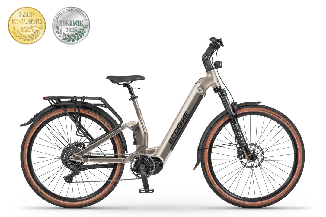 Ecobike FLEX SCHWARZ/TITAN- 2026 Trekking FULLY Power-Bike mit Bafang 100Nm Drehmoment und 900 Wh Akku