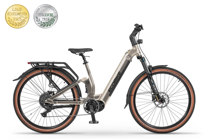 Ecobike FLEX SCHWARZ/TITAN- 2026 Trekking FULLY Power-Bike mit Bafang 100Nm Drehmoment und 900 Wh Akku