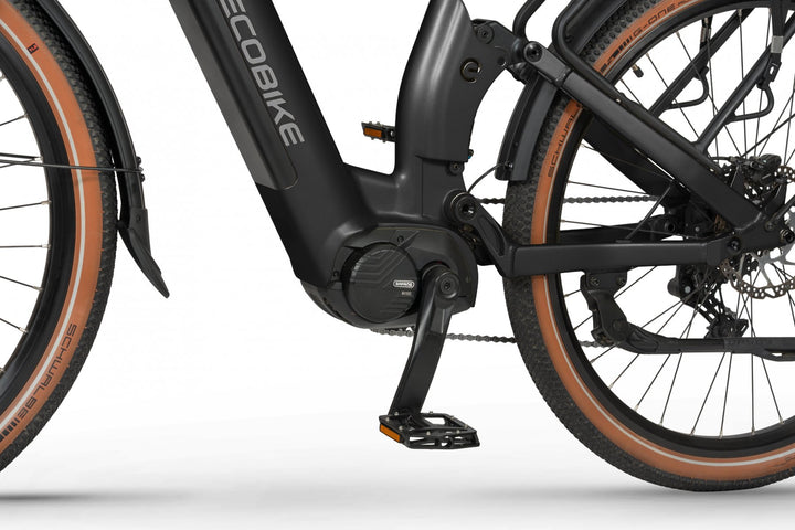 Ecobike FLEX SCHWARZ/TITAN- 2026 Trekking FULLY Power-Bike mit Bafang 100Nm Drehmoment und 900 Wh Akku