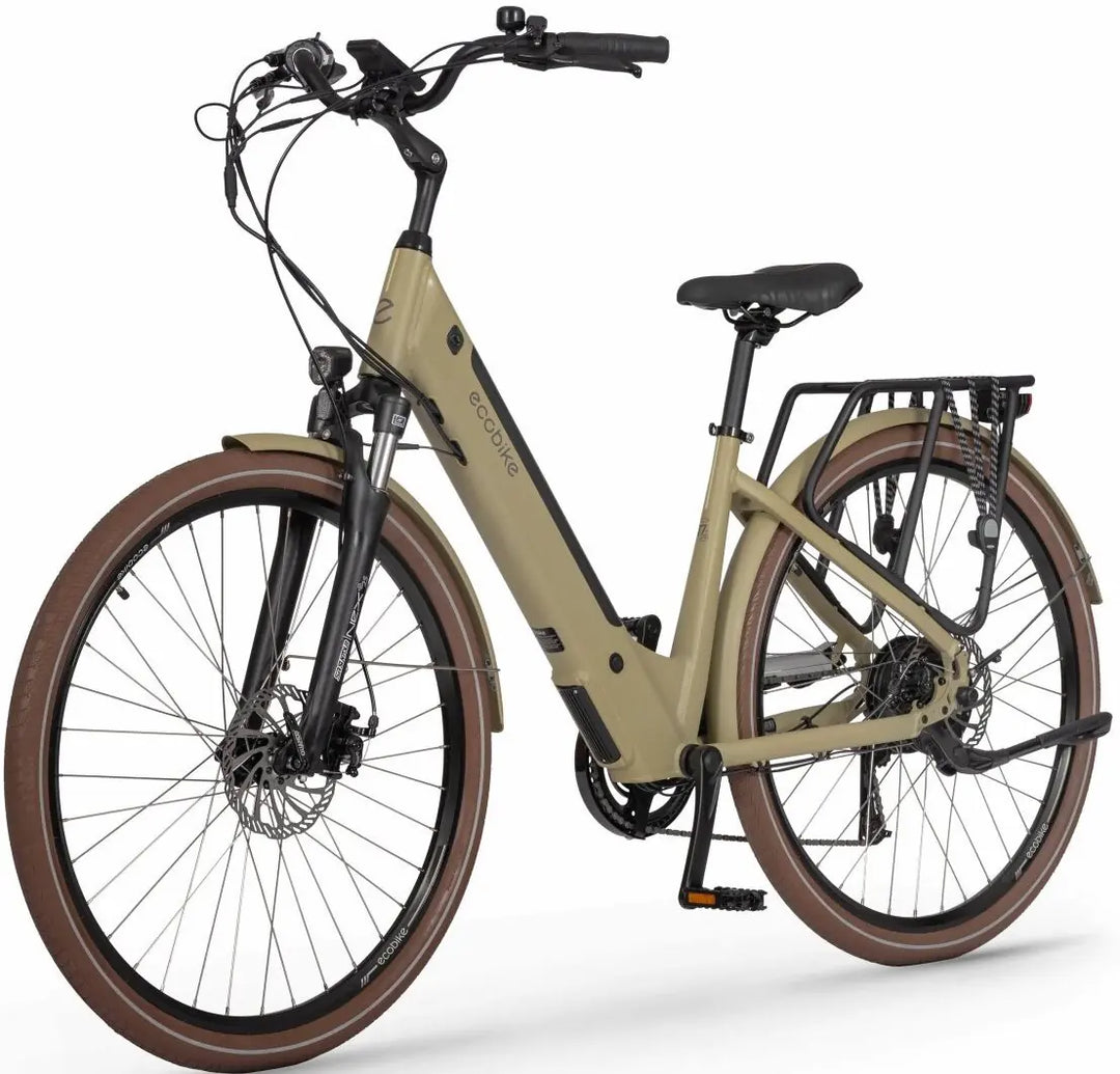 Ecobike X-CITY Cappucino 17'' - Pedelec 25 km/h plus*, E-Bike Damen Trekking, Tiefeinsteiger, Bafang Heckmotor, 28 Zoll,  neu_2024