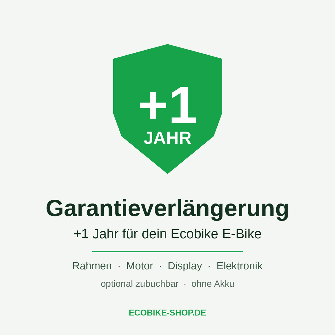 Ecobike Garantieverlängerung +1 Jahr (optional, ohne Akku)