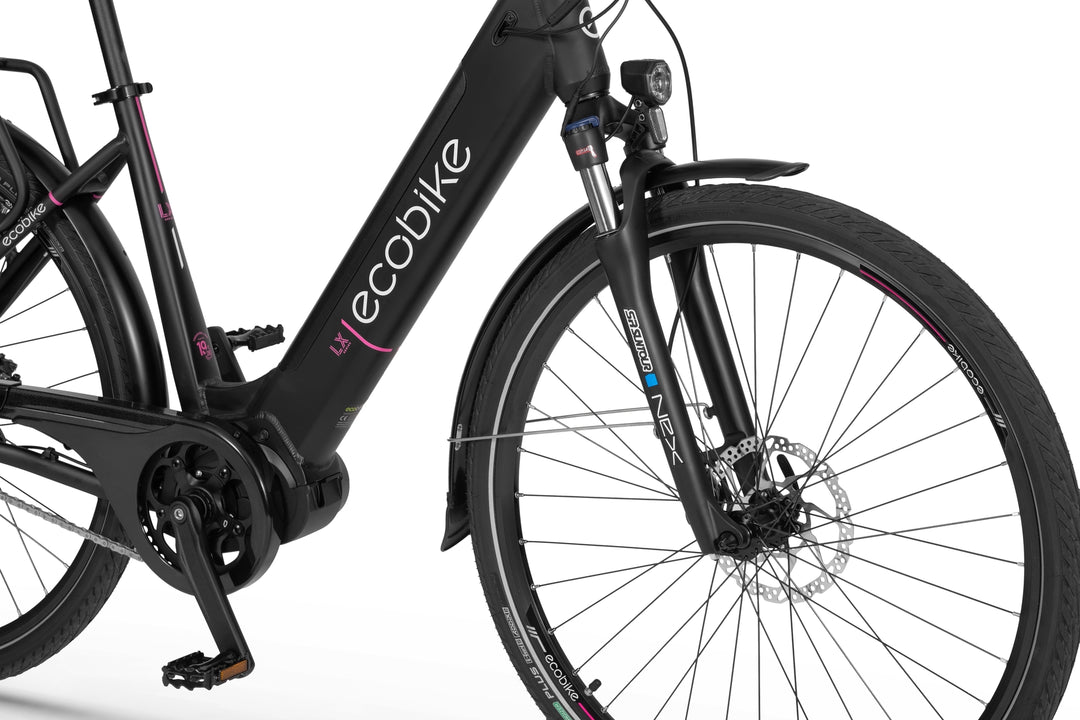 Ecobike LX Schwarz mod. 2023 21" - City E-Bike Unisex Pedelec, Tiefeinsteiger, Ananda Motor