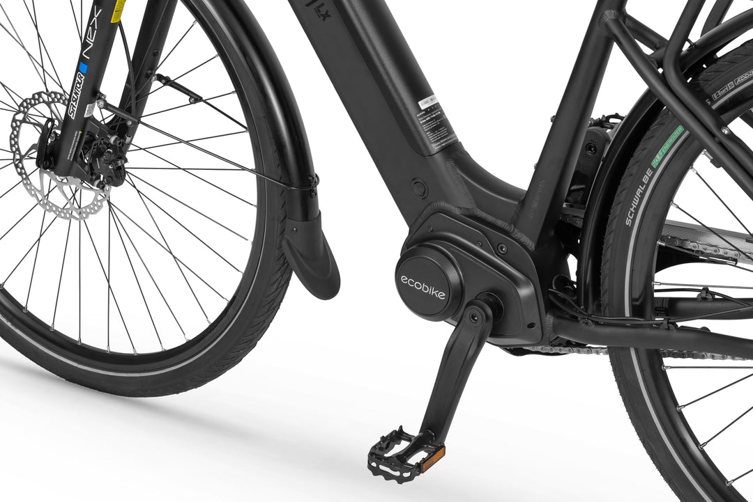 Ecobike LX Schwarz mod. 2024 - City E-Bike Unisex Pedelec, Tiefeinsteiger, Ananda Motor