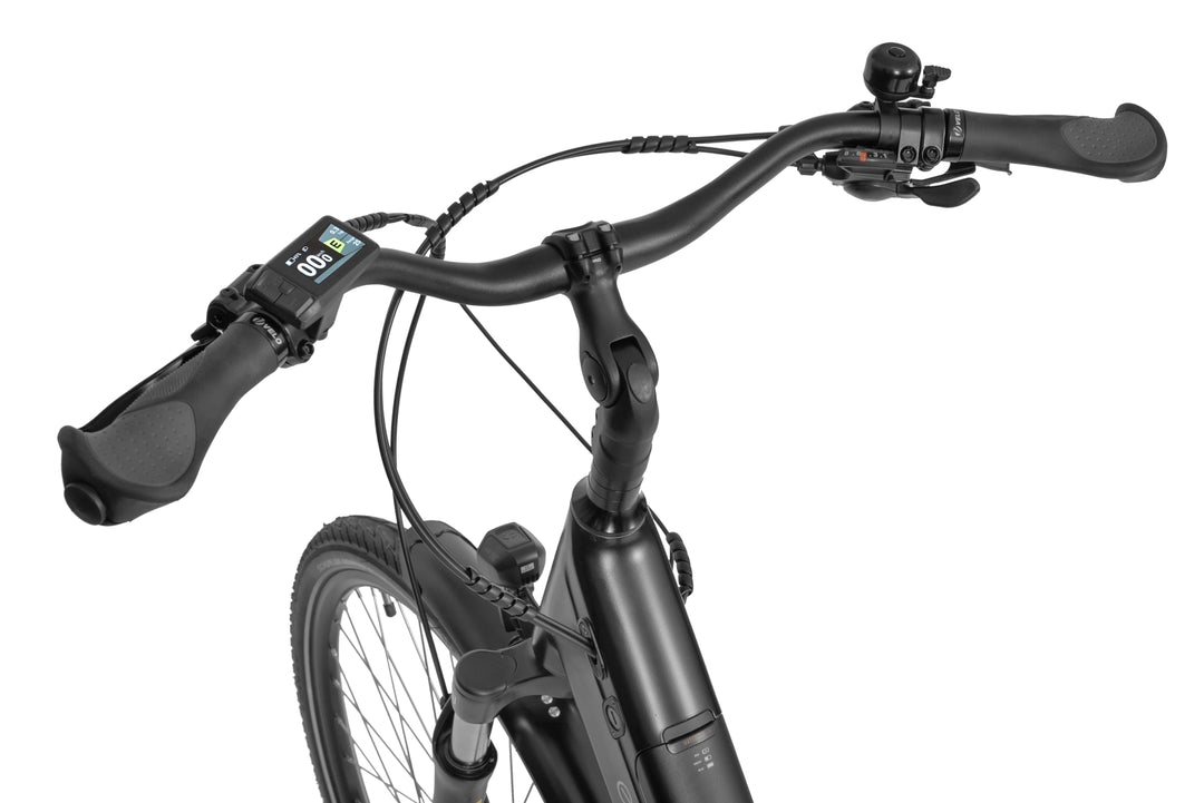 Ecobike LX100 Schwarz/Weiss 17"/19" -City E-Bike Unisex Pedelec, Tiefeinsteiger, Bafang 70Nm, Akku 504/630Wh, Herbst 2024