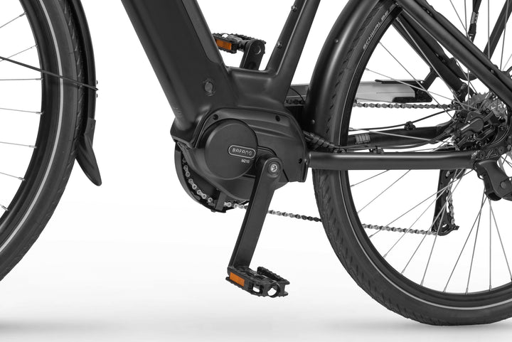 Ecobike LX100 Schwarz/Weiss 17"/19" -City E-Bike Unisex Pedelec, Tiefeinsteiger, Bafang 70Nm, Akku 504/630Wh, Herbst 2024