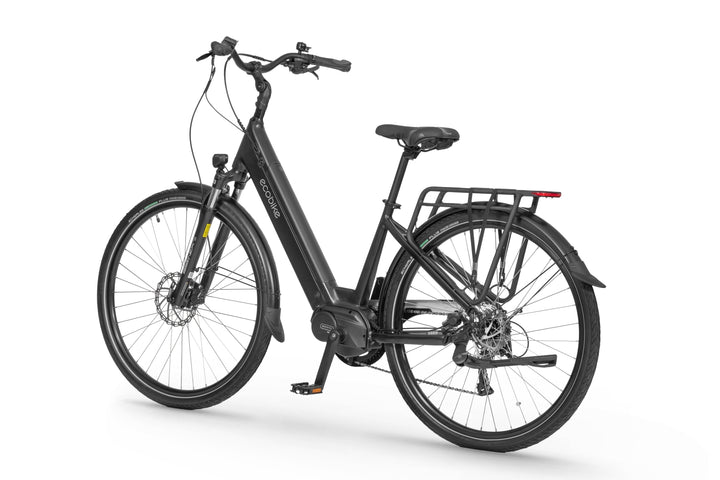 Ecobike LX100 Schwarz/Weiss 17"/19" -City E-Bike Unisex Pedelec, Tiefeinsteiger, Bafang 70Nm, Akku 504/630Wh, Herbst 2024