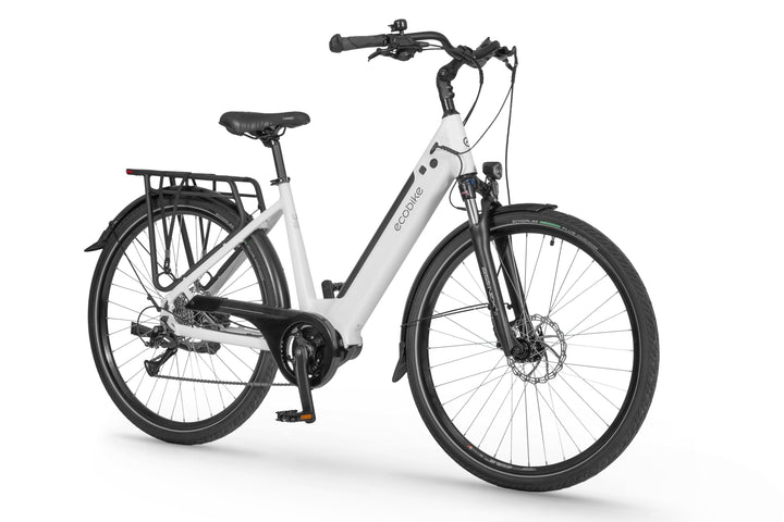 Ecobike LX100 Schwarz/Weiss 17"/19" -City E-Bike Unisex Pedelec, Tiefeinsteiger, Bafang 70Nm, Akku 504/630Wh, Herbst 2024