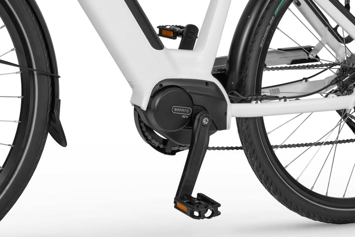 Ecobike LX100 Schwarz/Weiss 17"/19" -City E-Bike Unisex Pedelec, Tiefeinsteiger, Bafang 70Nm, Akku 504/630Wh, Herbst 2024