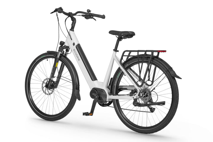 Ecobike LX100 Schwarz/Weiss 17"/19" -City E-Bike Unisex Pedelec, Tiefeinsteiger, Bafang 70Nm, Akku 504/630Wh, Herbst 2024