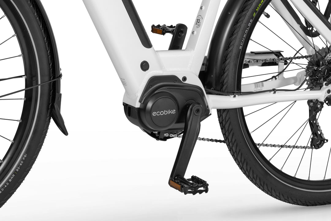 Ecobike LX 300 Weiss - Trekking E-Bike Damen Pedelec, Tiefeinsteiger, Ananda Motor