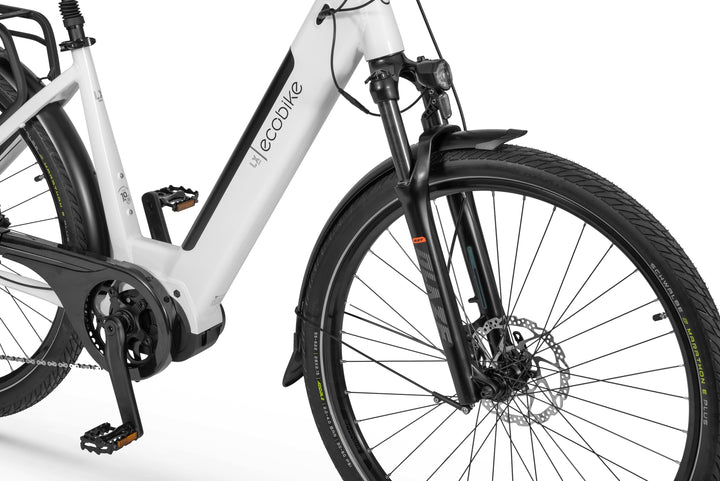 Ecobike LX 300 Weiss - Trekking E-Bike Damen Pedelec, Tiefeinsteiger, Ananda Motor