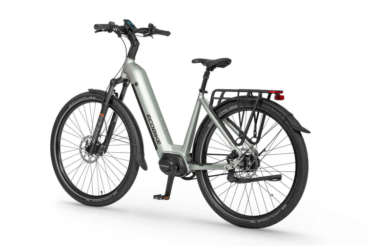 Ecobike LX 400 Silber City E-Bike PedelecL, Nabenschaltung, Mittelmotor, Riemenantrieb Gates, Ananda 80Nm