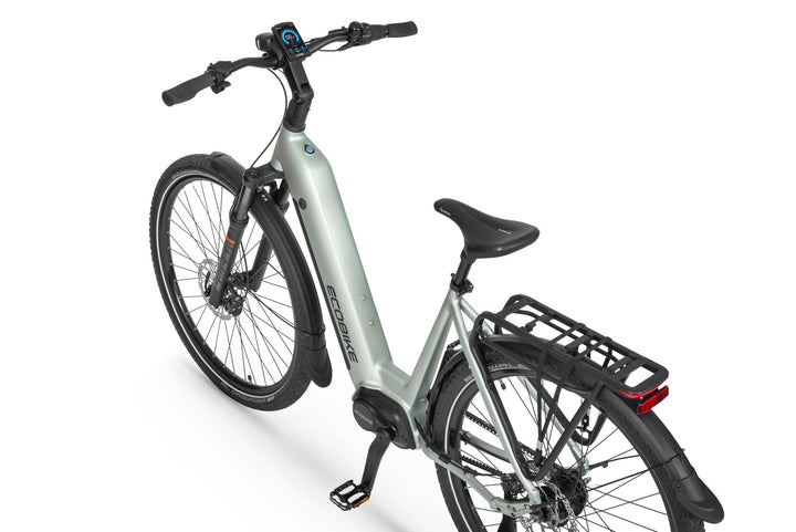 Ecobike LX 400 Silber City E-Bike PedelecL, Nabenschaltung, Mittelmotor, Riemenantrieb Gates, Ananda 80Nm