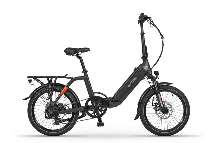 Ecobike RHINO Schwarz, Weiss 15,5"- City E-Bike Klapprad Pedelec, Tiefeinsteiger, Bafang 32Nm, Akku bis 630Wh