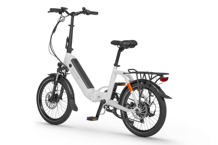 Ecobike RHINO Schwarz, Weiss 15,5"- City E-Bike Klapprad Pedelec, Tiefeinsteiger, Bafang 32Nm, Akku bis 630Wh