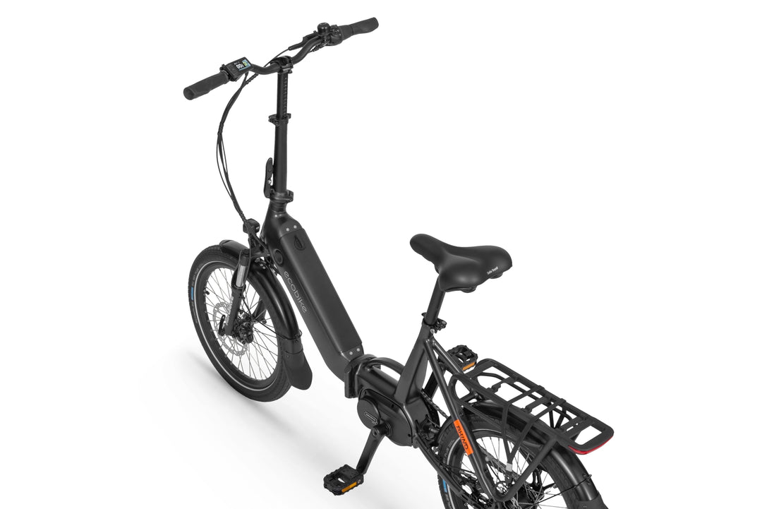 Ecobike RHINO Cruise Schwarz, Weiss 15,5"- City E-Bike Klapprad Pedelec, Tiefeinsteiger, Bafang 32Nm, Akku bis 630Wh Herbst 2024