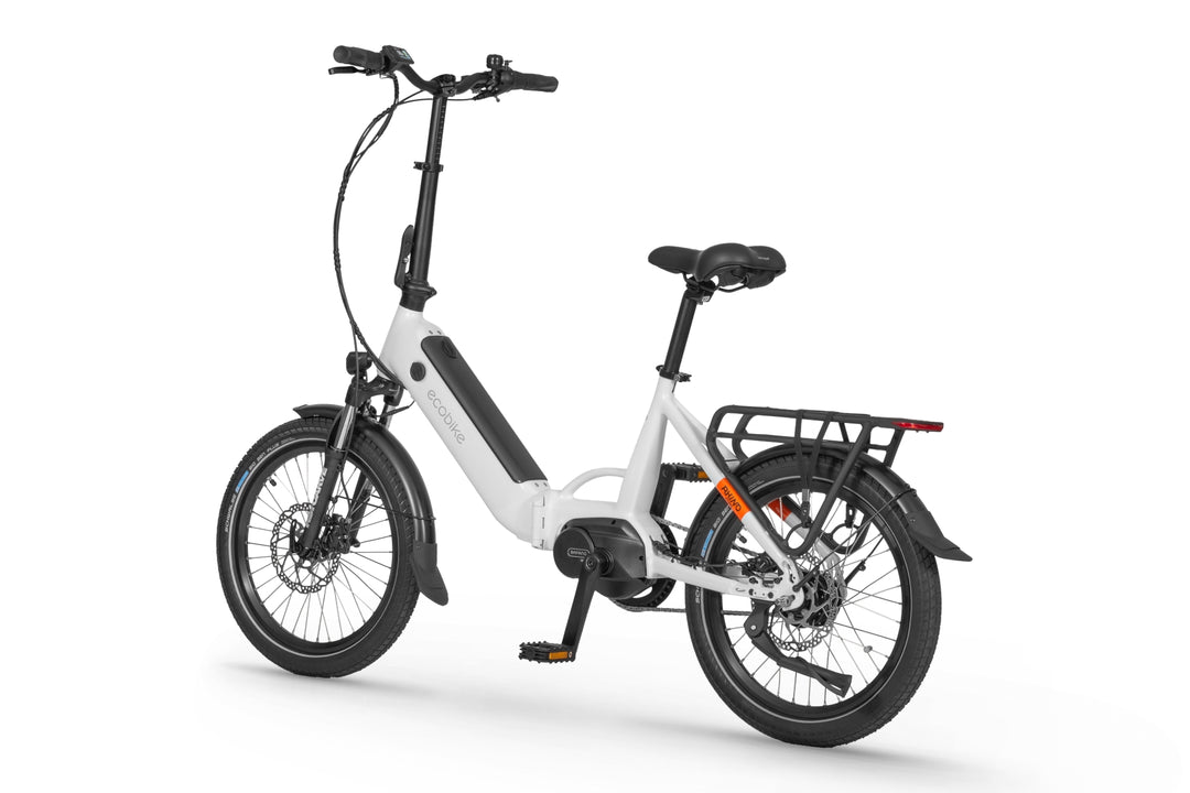 Ecobike RHINO Cruise Schwarz, Weiss 15,5"- City E-Bike Klapprad Pedelec, Tiefeinsteiger, Bafang 32Nm, Akku bis 630Wh Herbst 2024