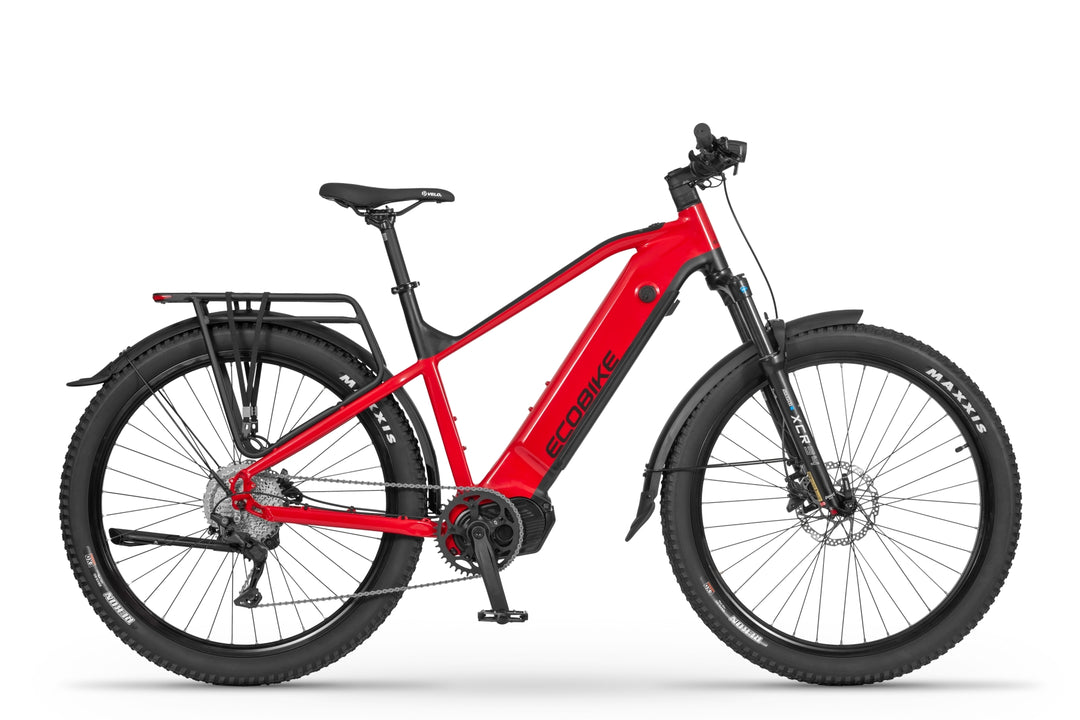 Ecobike RX 500 SUV V3 Rot/Blau 17" 19" 21" Herren-Damen SUV E-Bike Pedelec, Ananda 130NM, Akku 720-960WH, Mod.2025