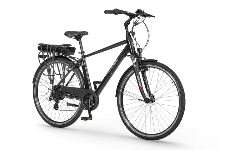 Ecobike TRAFFIC M Schwarz 19", City E-Bike Herren Pedelec, Bafang 45Nm, Neu 2024