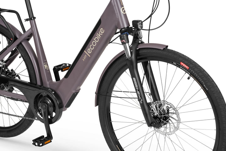 Ecobike X-CITY Coffee 19"- City E-Bike Damen Pedelec, Tiefeinsteiger, Bafang Motor