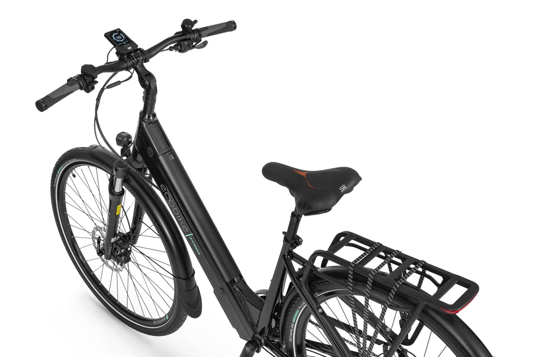 Ecobike X-CROSS Schwarz - Trekking E-Bike Damen Pedelec, Tiefeinsteiger, Bafang Motor