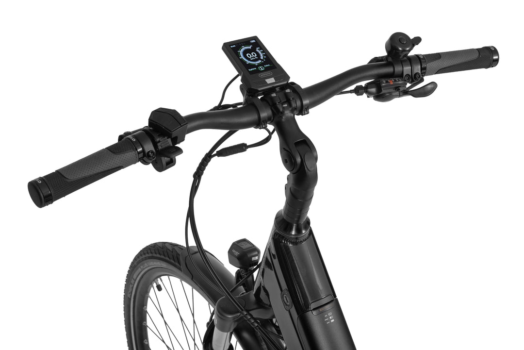 Ecobike X-CROSS Schwarz - Trekking E-Bike Damen Pedelec, Tiefeinsteiger, Bafang Motor