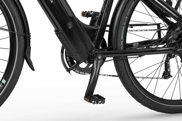 Ecobike X-CROSS Schwarz - Trekking E-Bike Damen Pedelec, Tiefeinsteiger, Bafang Motor