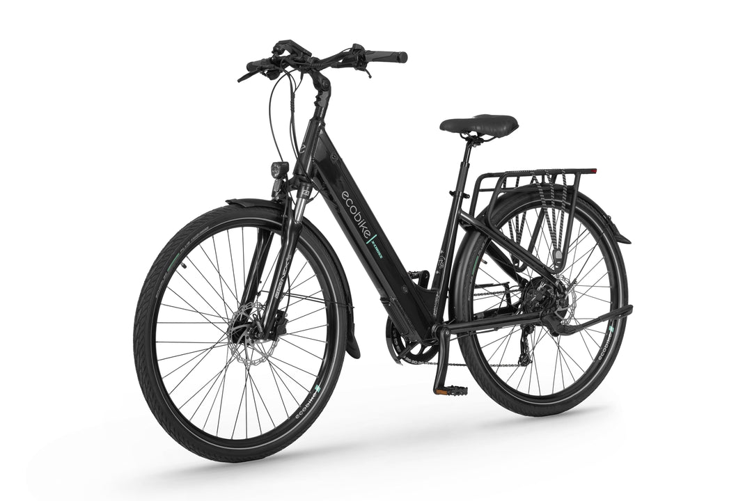 Ecobike X-CROSS Schwarz - Trekking E-Bike Damen Pedelec, Tiefeinsteiger, Bafang Motor