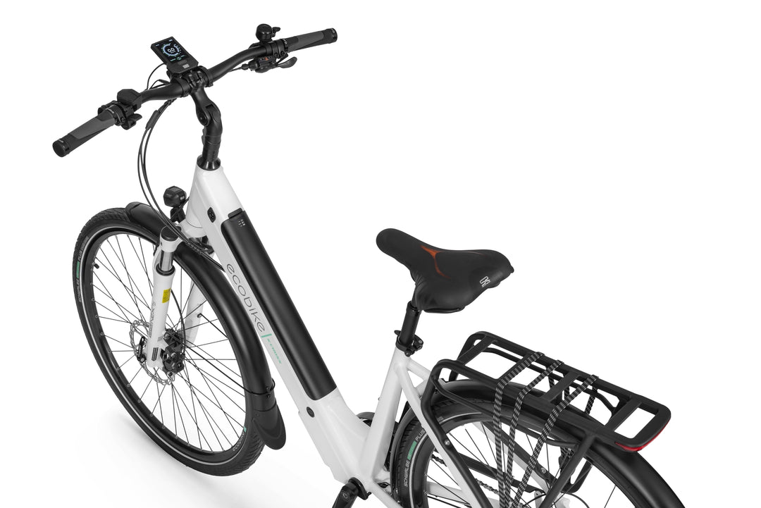 Ecobike X-CROSS Weiss - Trekking E-Bike Damen Pedelec, Tiefeinsteiger, Bafang Motor