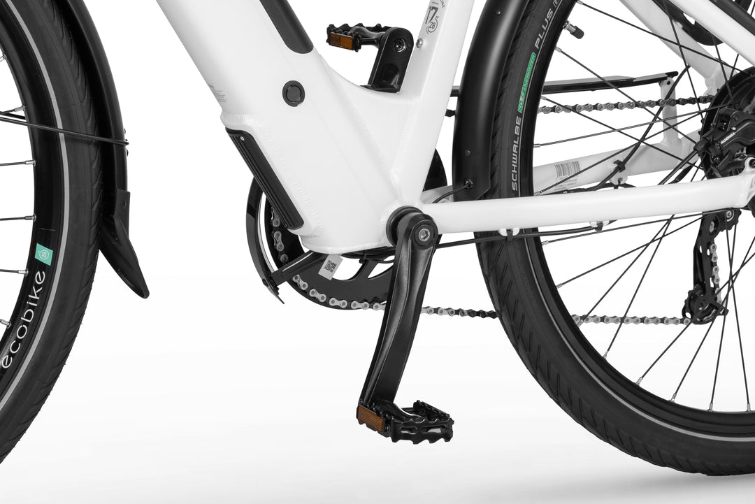 Ecobike X-CROSS Weiss - Trekking E-Bike Damen Pedelec, Tiefeinsteiger, Bafang Motor