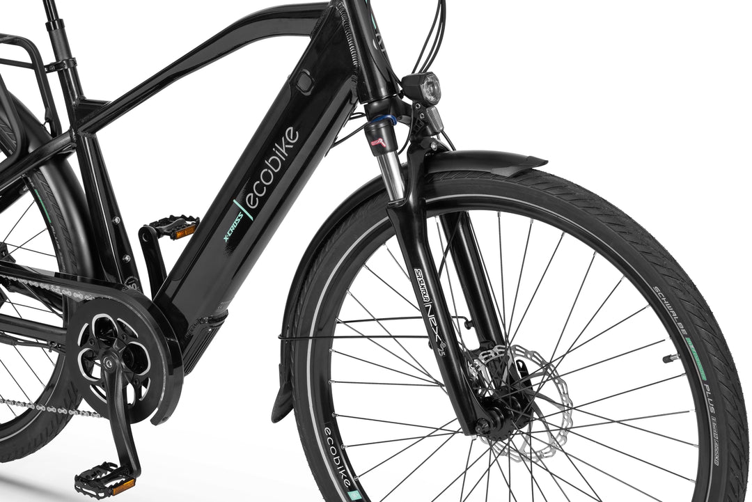 Ecobike X-CROSS M Schwarz Trekking E-Bike Herren Pedelec, Bafang Motor